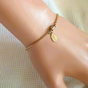 Park Lane Thin Chain Bracelet 6.75 Women's Dainty Minimalist Gold Tone Jewelry